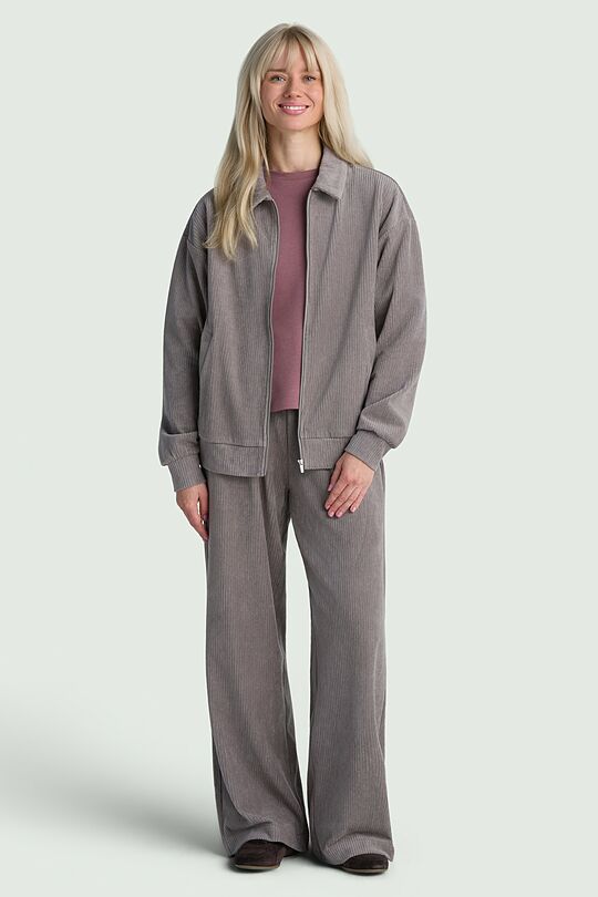 Full-zip velour jacket 5 | GREY | Audimas