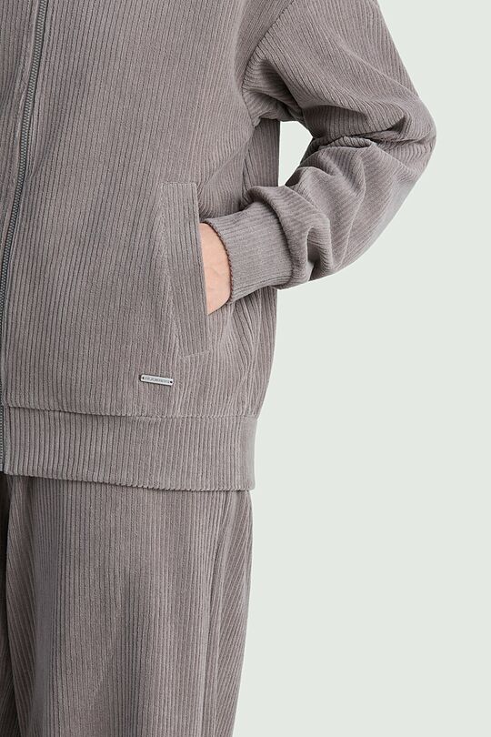 Full-zip velour jacket 3 | GREY | Audimas