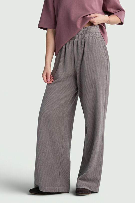 Wide velour sweatpants 2 | GREY | Audimas