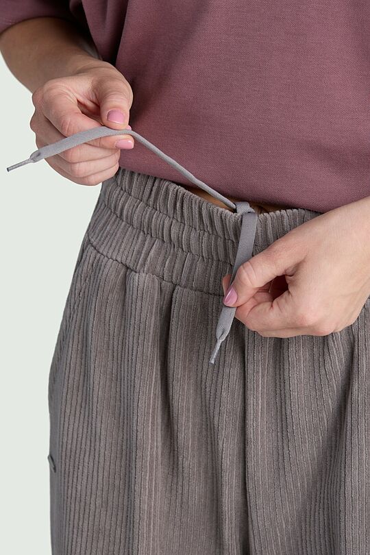 Wide velour sweatpants 5 | GREY | Audimas