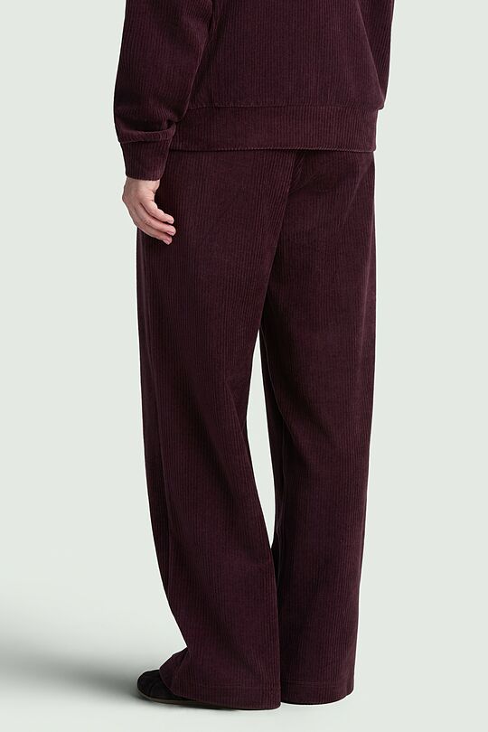 Wide velour sweatpants 3 | burgundy | Audimas