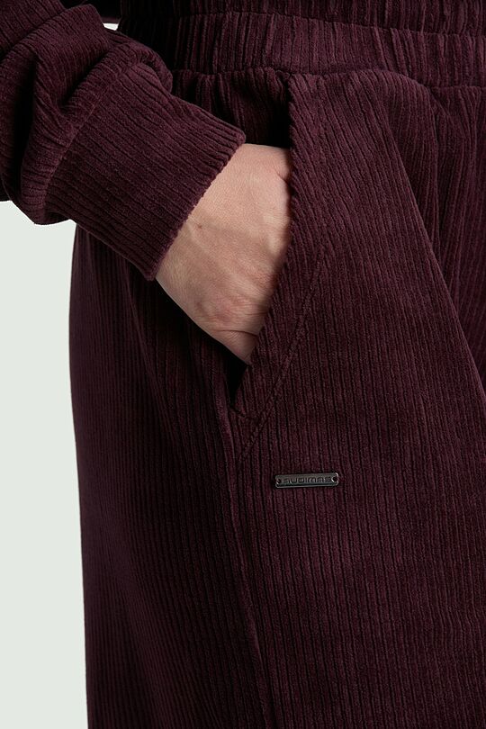 Wide velour sweatpants 4 | burgundy | Audimas