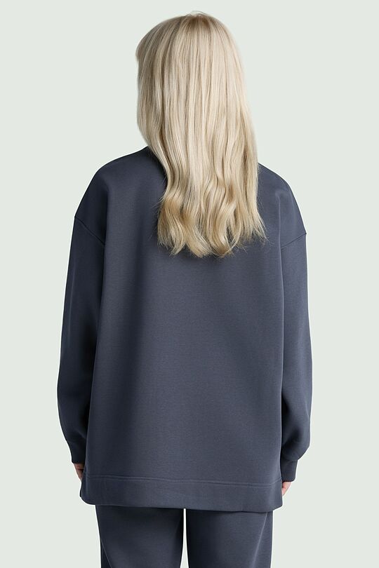 Cotton fleece sweatshirt 2 | DARK GREY | Audimas