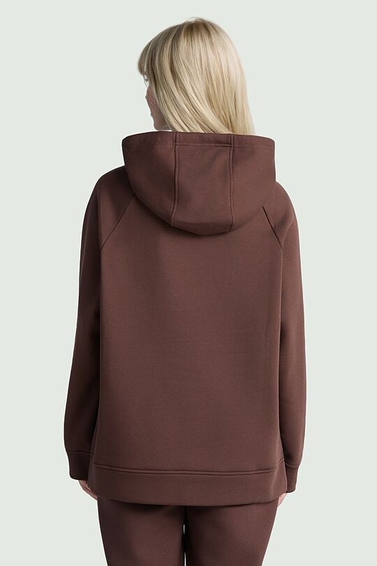 Cotton fleece hoodie 2 | BROWN | Audimas