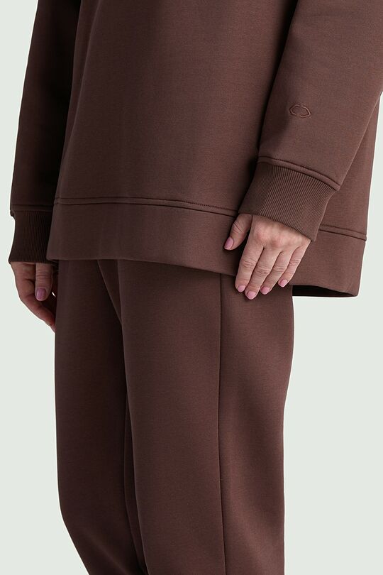 Cotton fleece hoodie 3 | BROWN | Audimas