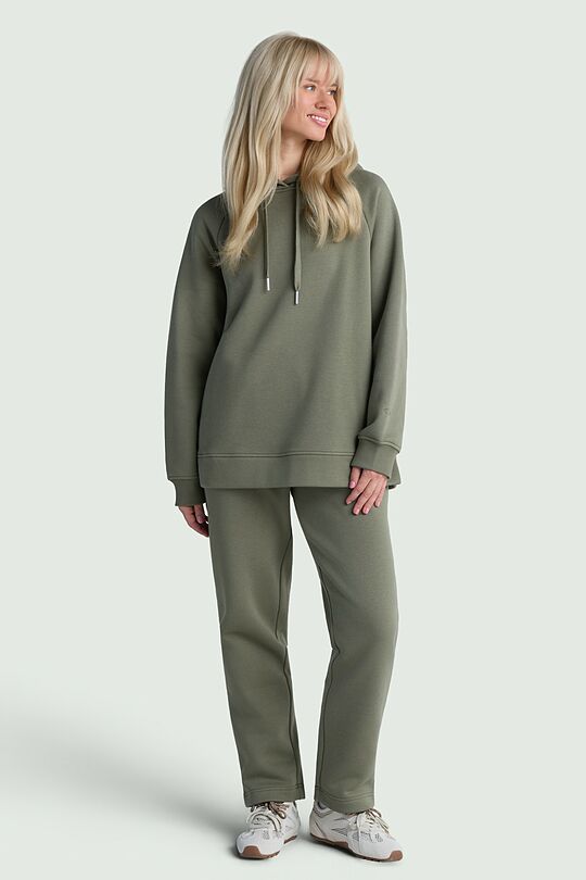 Cotton fleece hoodie 5 | GREEN | Audimas