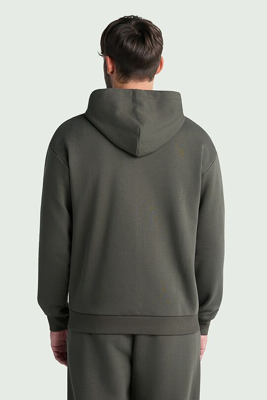 Cotton fleece full-zip hoodie 2 | CHAKI | Audimas