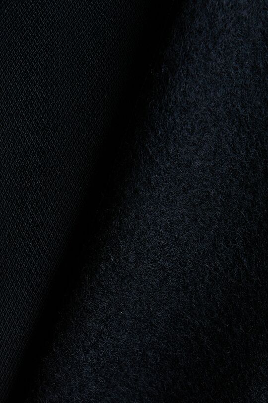 Cotton fleece crewneck sweatshirt 4 | BLACK | Audimas
