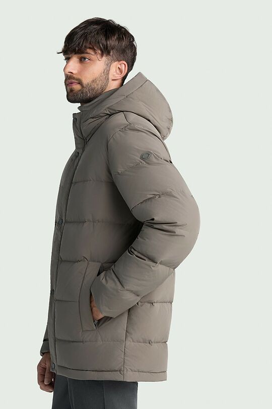 Down jacket with hood 4 | BROWN | Audimas