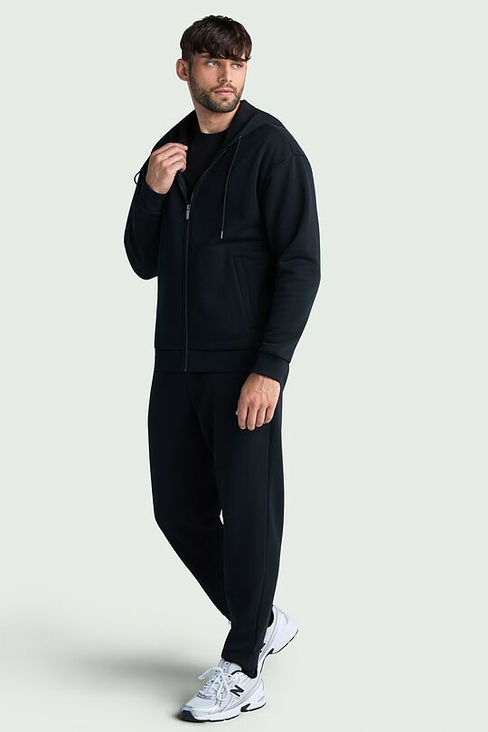 Cotton fleece sweatpants 1 | BLACK | Audimas