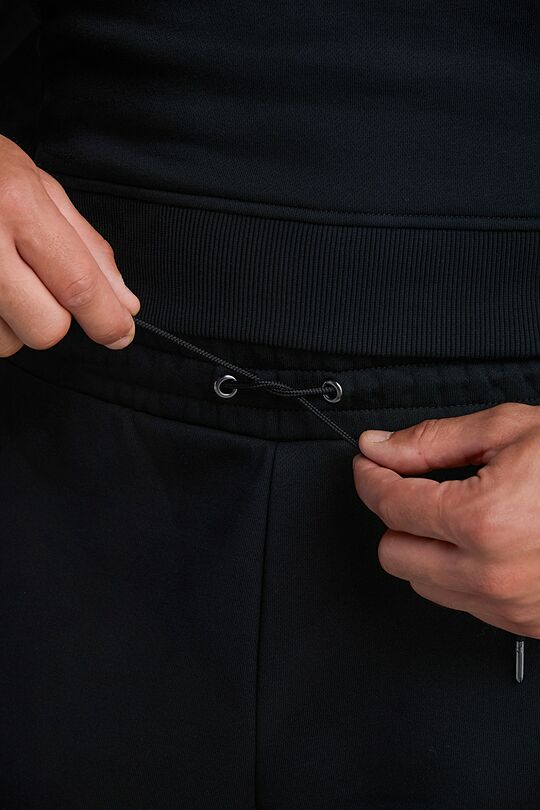 Cotton fleece sweatpants 5 | BLACK | Audimas