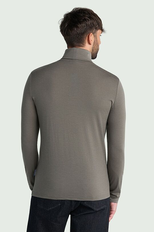 Lightweight merino wool roll neck top 2 | BROWN | Audimas