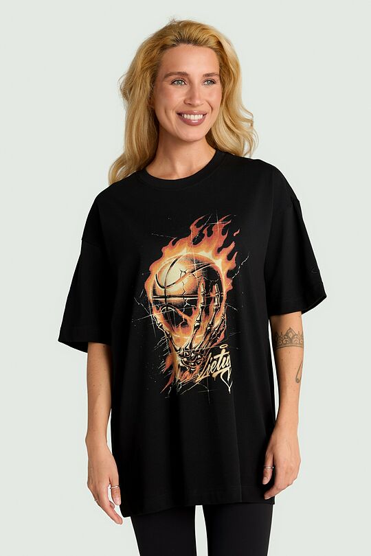 Short sleeves cotton T-shirt "Unbreakable" 1 | BLACK | Audimas
