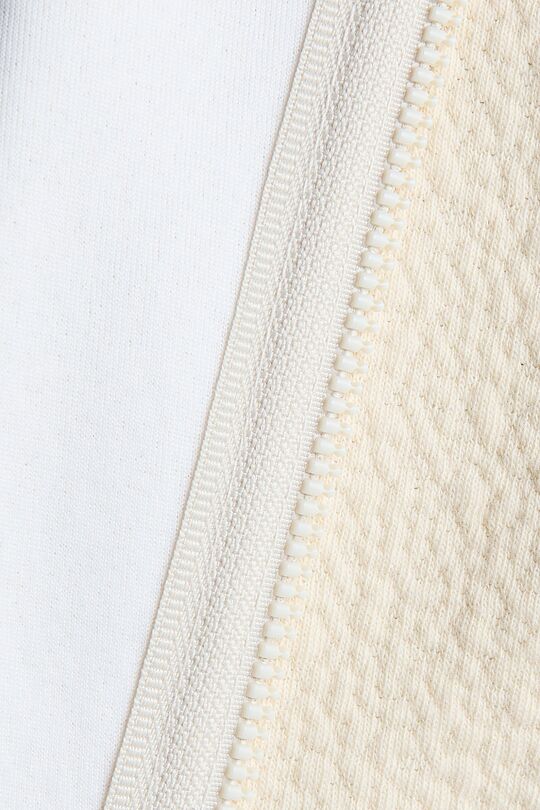 Textured full-zip sweatshirt 3 | Cream | Audimas