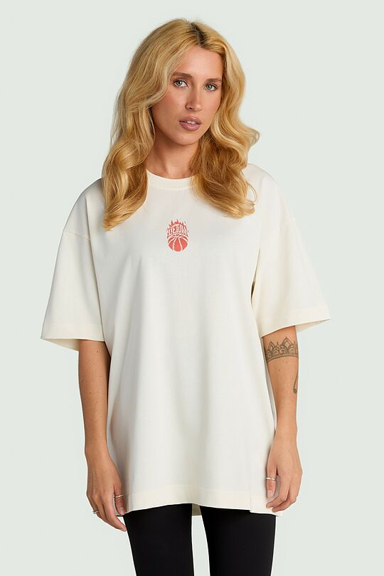Short sleeves cotton T-shirt "Eternal Flame" 1 | Cream | Audimas