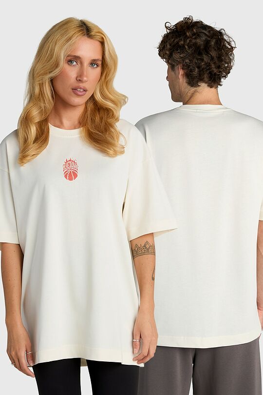 Short sleeves cotton T-shirt "Eternal Flame" 1 | Cream | Audimas
