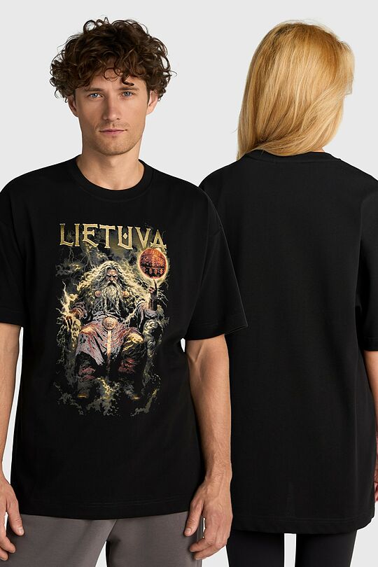 Short sleeves cotton T-shirt "Thunder" 1 | BLACK | Audimas
