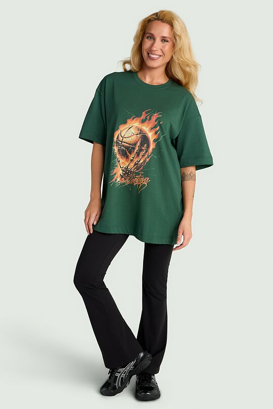Short sleeves cotton T-shirt "Unbreakable" 7 | GREEN | Audimas