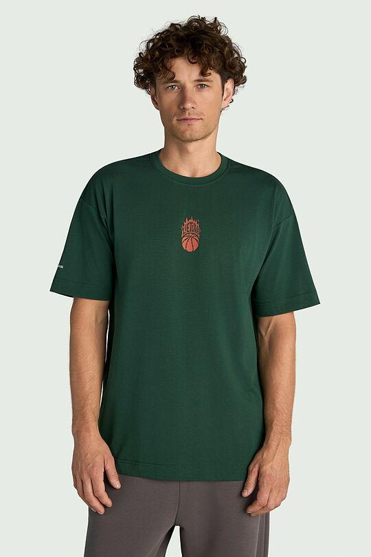 Short sleeves cotton T-shirt "Eternal Flame" 4 | GREEN | Audimas