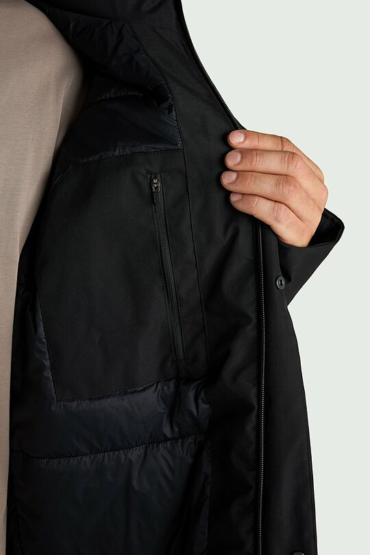 Elongated jacket with synthetic insulation 8 | BLACK | Audimas