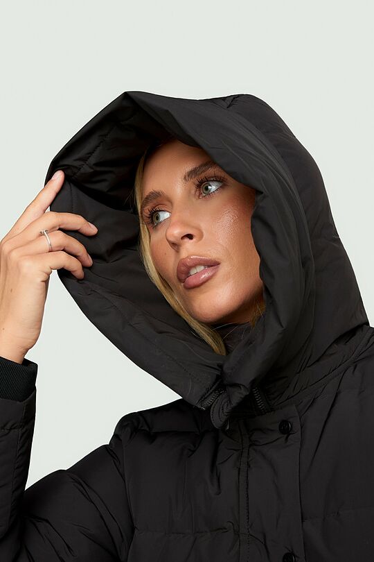 Down jacket with hood 3 | BLACK | Audimas