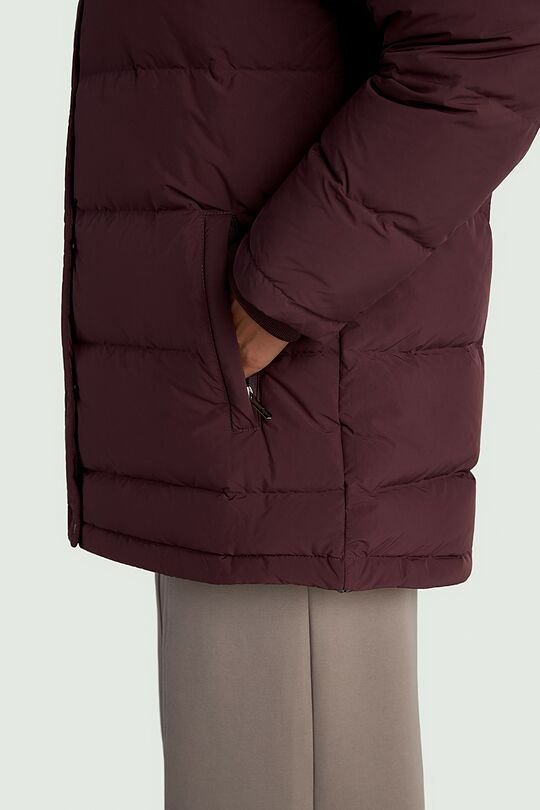 Down jacket with hood 5 | burgundy | Audimas