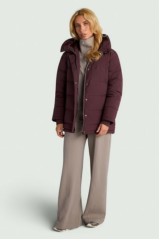 Down jacket with hood 1 | burgundy | Audimas