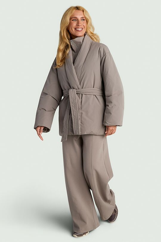 Wrap down jacket 1 | Cream | Audimas