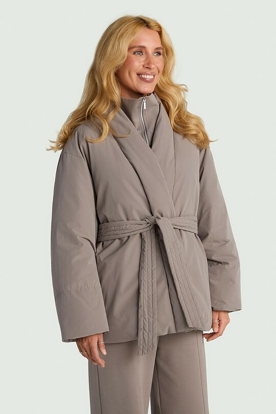 Wrap down jacket 3 | Cream | Audimas