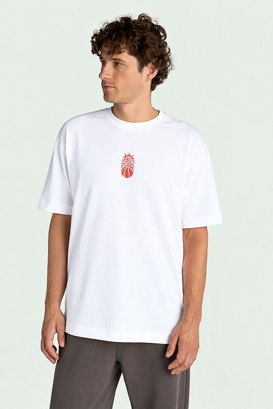 Short sleeves cotton T-shirt "Eternal Flame" 2 | WHITE | Audimas