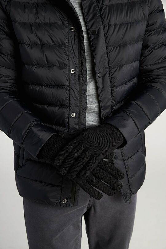 Merino wool gloves with touch screen 5 | BLACK | Audimas