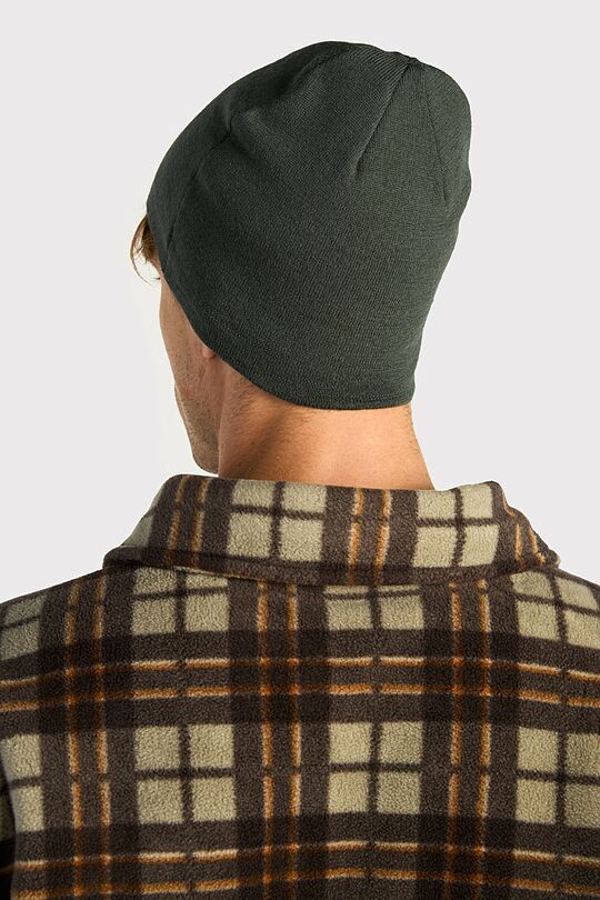 Knitted merino wool beanie 3 | GREEN | Audimas