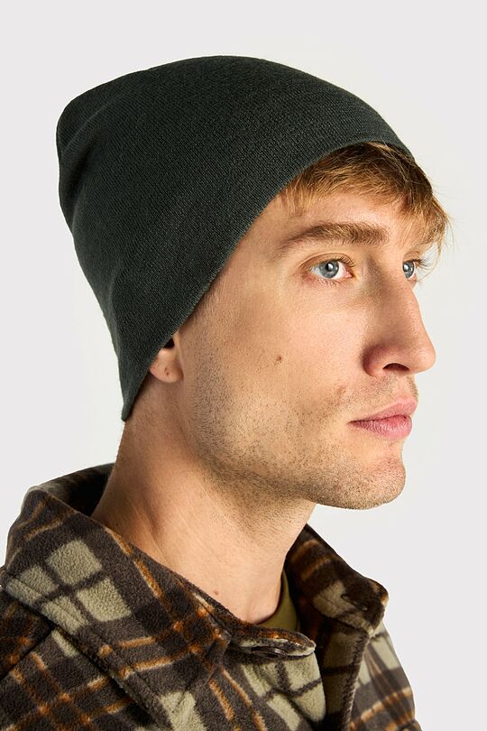 Knitted merino wool beanie 5 | GREEN | Audimas