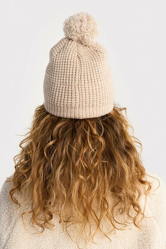 Knitted hat with fleece lining 2 | Cream | Audimas