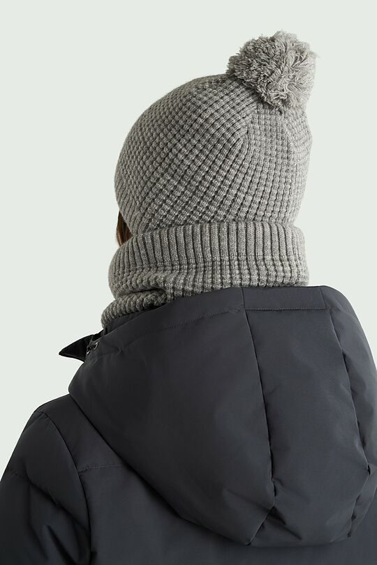 Knitted hat with fleece lining 2 | GREY | Audimas