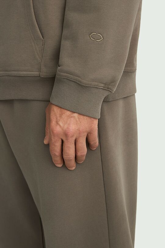 Oversized heavy-weight cotton hoodie 3 | CHAKI | Audimas