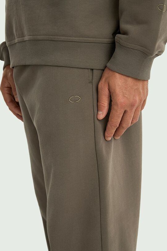 Heavy-weight cotton sweatpants 5 | CHAKI | Audimas