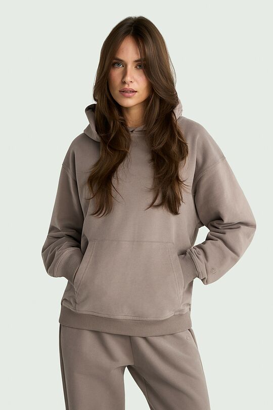 Oversized heavy-weight cotton hoodie 1 | Cream | Audimas