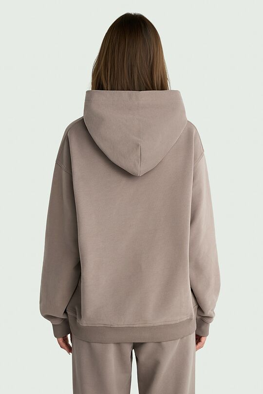 Oversized heavy-weight cotton hoodie 2 | Cream | Audimas