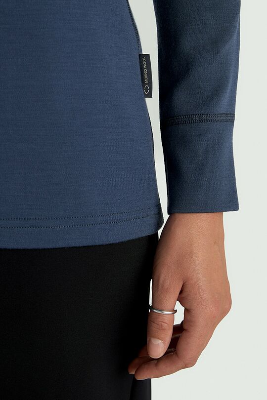 Merino wool half-zip sweatshirt 3 | BLUE | Audimas