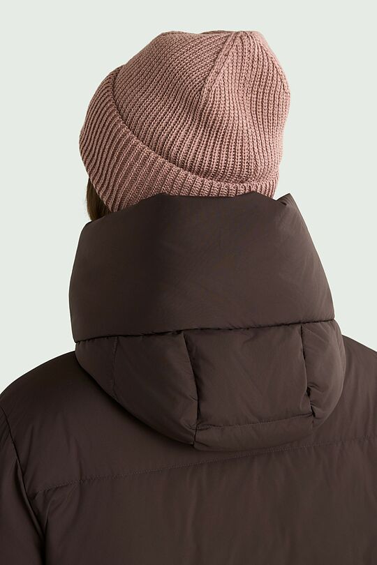 Megzta merino vilnos kepurė 2 | PINK | Audimas