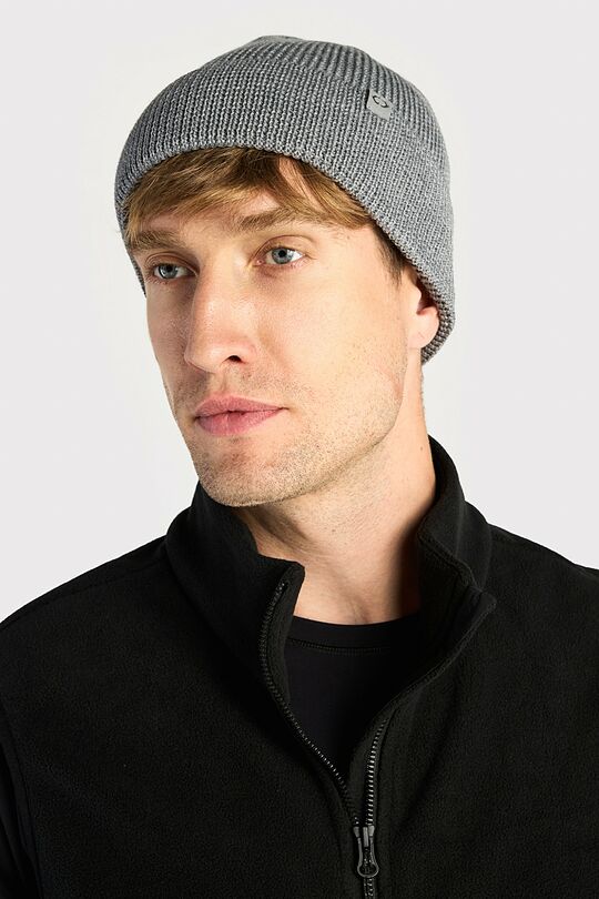 Knitted merino wool hat 5 | GREY | Audimas