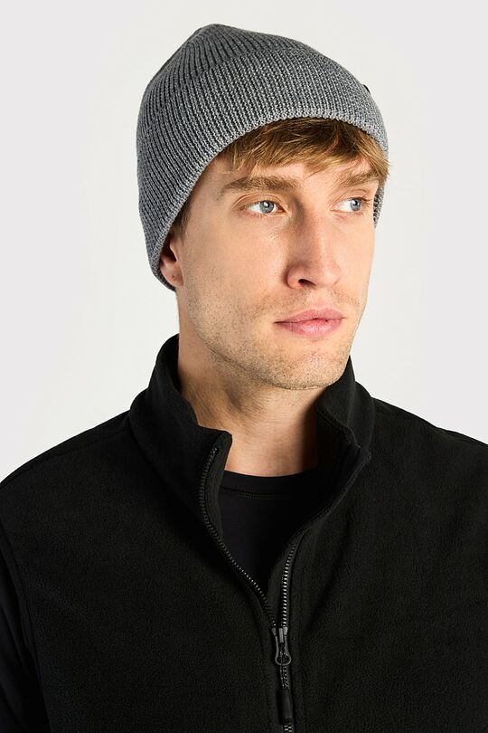 Knitted merino wool hat 6 | GREY | Audimas