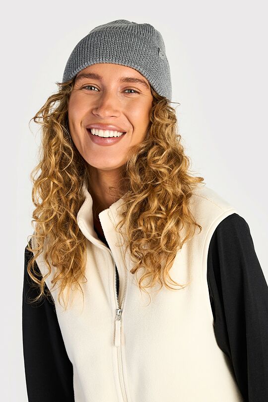 Knitted merino wool hat 2 | GREY | Audimas