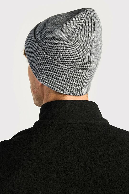 Knitted merino wool hat 2 | GREY | Audimas
