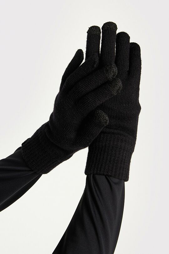 Merino wool gloves with touch screen 2 | BLACK | Audimas
