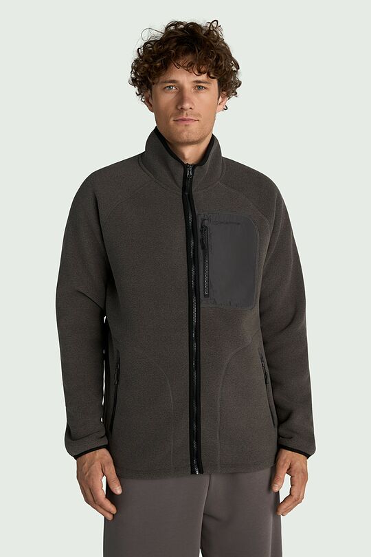 Sherpa fleece full-zip jacket 1 | GREY | Audimas