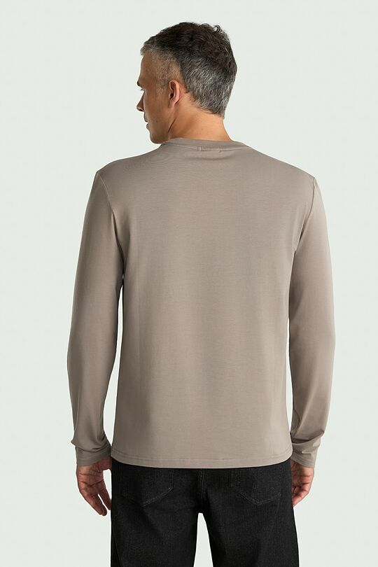 Long sleeve cotton T-shirt 2 | Cream | Audimas