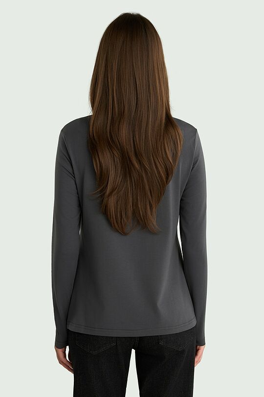 Cotton T-shirt with long sleeves 2 | GREY | Audimas