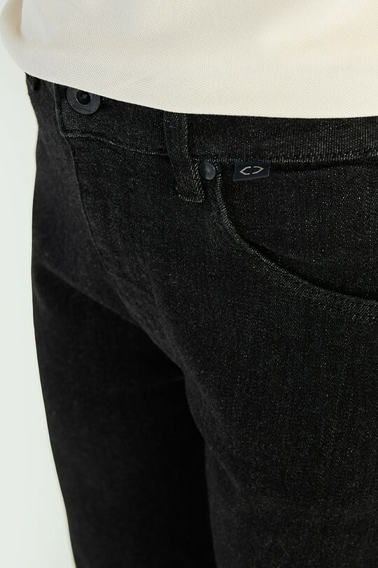Straight fit jeans with elastane 4 | BLACK | Audimas
